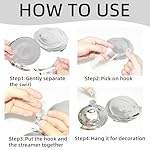 36 Pieces Hanging Swirl Decorations Party Streamer,Ceiling Streamers Ceiling Decorations Hanging for Birthday Party, Wedding, Graduation Party Baby Shower Party Supply,Silver - Image 3