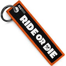 KEYTAILS Keychains, Premium Quality Key Tag for Motorcycle, Scooter, ATV, UTV [Ride Or Die]