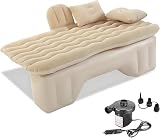 R-timer 1 Set Materasso Gonfiabile Auto per Ford B-Max C-Max S-Max KA, Letto Posteriore Cuscino Riposo Campeggio Viaggio con Pompa Elettrica Kit,Beige