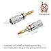 UVOOI Speaker Banana Plugs 2 Pairs/4 Pcs, Gold Plated Banana Plug Audio Connector Closed Screw for Speaker Wire, Home Theater, Audio/Video Receiver, Amplifiers, Wall Plates and Sound Systems