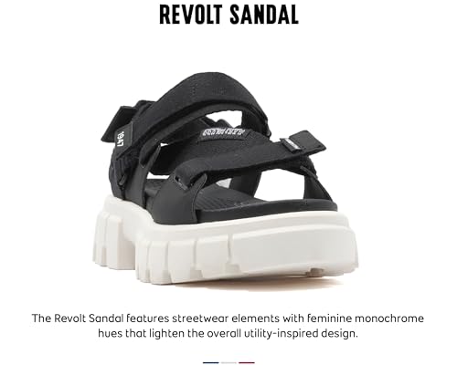 Palladium Women's Revolt Sandal Mono, Black, 6 M — view 3