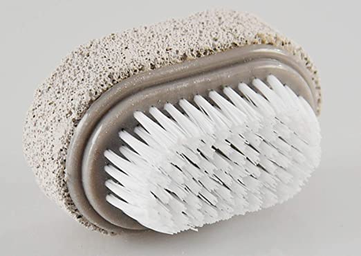 2pac Pumice Stone and Brush for Feet, Foot File, Dead Skin Callus Remover, Pedicure Tool, Bathroom Accessories-2 ¾“ L x 1 ¾“ W 1