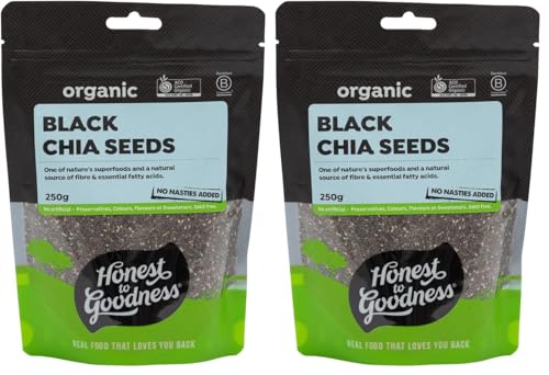 Honest to Goodness Organic Black Chia Seeds 250 g (Pack of 2)