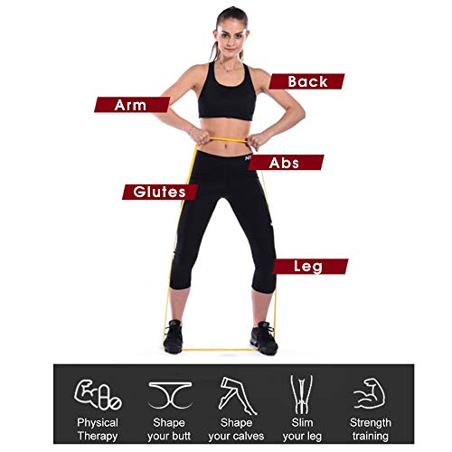 Marsolly Pull Up Assistance Resistance Exercise Bands By Functional Fitness Loop Workout Bands For Stretching, Powerlifting #TOP5