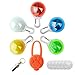 Beslove 6Pcs Clip-On Pet Cat Dog Collar LED Lights, Upgraded Waterproof Shockproof LED Safety Night Walking Light, ID Tag and 12Pcs Batteries Included