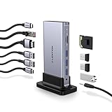 LENTION USB C Docking Station with 4K 60Hz HDMI, 100W PD, Gigabit Ethernet, Card Reader, USB 3.0,...