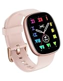 Smart Watch for Women Fitness Tracker, 1.85″ HD Touch Screen Smartwatch Compatible with iPhone Android Phones, Answer/Make Calls Heart Rate Sleep Monitor Pedometer Waterproof for Running Pink