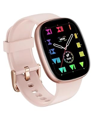 Smart Watch for Women Fitness Tracker, 1.85″ HD Touch Screen Smartwatch Compatible with iPhone Android Phones, Answer/Make Calls Heart Rate Sleep Monitor Pedometer Waterproof for Running Pink