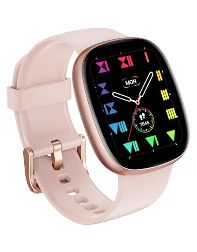 Smart Watch for Women Fitness Tracker, 1.85″ HD Touch Screen Smartwatch Compatible with iPhone Android Phones, Answer/Make Calls Heart Rate Sleep Monitor Pedometer Waterproof for Running Pink