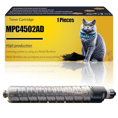 WZLAD MPC4502AD Compatible for Ricoh Toner Cartridge 841755 841690 841689 841688 Aficio MPC4502AD Aficio MPC4502SPDF Aficio MPC5502AD Aficio MPC5502SPDF Printers (Black)