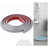 【Effizient Wasserdicht】 Der Spritzschutzstreifen für das Badezimmer ist korrosionsbeständig, nicht leicht zu vergilben und abzufallen, leicht zu reinigen, kann den Wasserfluss und den Staub effektiv blockieren und den Effekt der Trocken- und Nasstrennung erzielen.