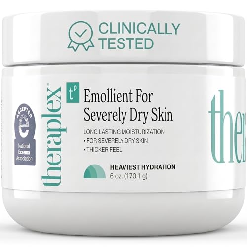 Image of THERAPLEX Emollient Cream for Dry Skin - No Parabens or Preservatives, Noncomedogenic, Fragrance-free, Dermatologist Recommended - Long-lasting Moisturizing Cream and Heaviest Hydration (6 Oz)