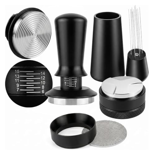 Accessories Kit 5 Pieces With Tamper Distributor Tool Puck Screen Dosing Funnel For 51 Mm Size