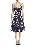 II ININ Women's Floral Beach Summer Sundress Spaghetti Wrap Casual Dresses with Pockets Midi Swing D