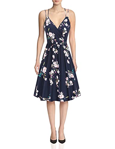 Ii Inin Women's Floral Beach Summer Sundress Spaghetti Wrap Casual Dresses With Pockets Midi Swing Dress(A-Floral08,M) #TOP5
