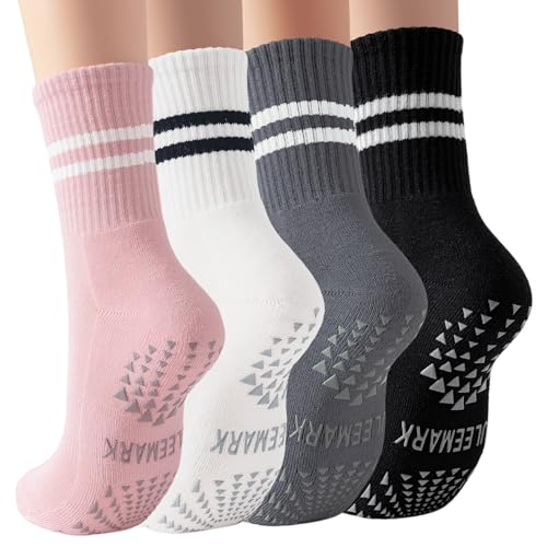 ULEEMARK Women's Non-Slip Pilates Yoga Socks