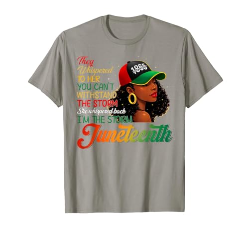 Juneteenth Shirts I'm The Storm Black Women Black History T-Shirt, Men, Slate Grey, Medium