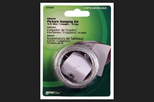 Image of Hillman AnchorWire Steel-Plated Light Duty Adhesive Hangers 2 lb. Steel 5 pk