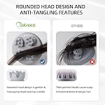 Cotsoco Handheld Electric Scalp Head Massager, Portable Waterproof Head Scratcher Massager with 4 Heads & 84 Nodes, Cat & Dog Massage, Ideal Gift for Women & Men