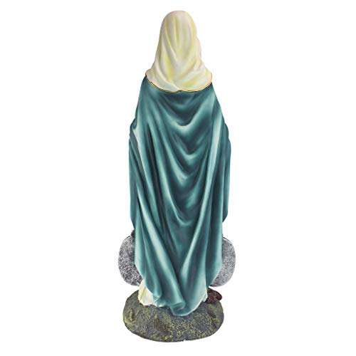 Design Toscano Ky914 Miraculous Medal Madonna Italian Style Religious Garden Statue, 9 Inches Wide, 8 Inches Deep, 23 Inches High, Full Color Finish #TOP6
