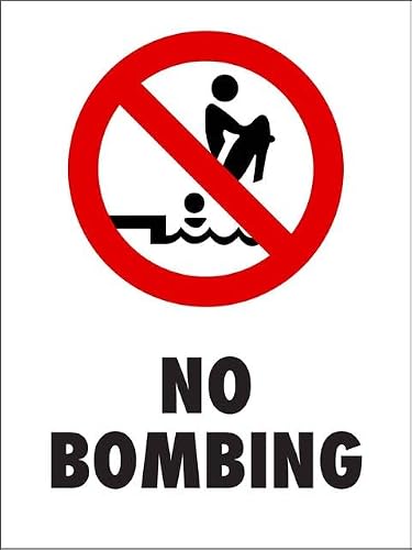 Xewazd A1294 Retro Vintage 8"X12" Sign - No Bombing, Wall Decor Plaque For Home Bar Pub Kitchen Restaurant