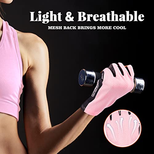 Janmercy 6 Pairs Fingerless Workout Gloves Fishing Gloves Women Summer Uv Protection Breathable Men Gloves For Cycling, Fitness Training, Weight Lifting, Rowing, Hiking, Hunting #TOP3