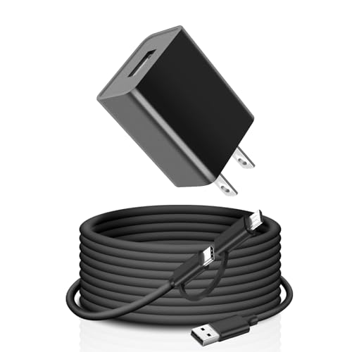 Charger for Amazon Fire Tablets with 5FT 2in1 Tablet Charger Cord Replacement for All Kindle Paperwhite, Fire HD 6 7 8 10, Kindle Oasis, E-Reader, Voyage, DX, Keyboard, Touch(USB C&Micro USB)