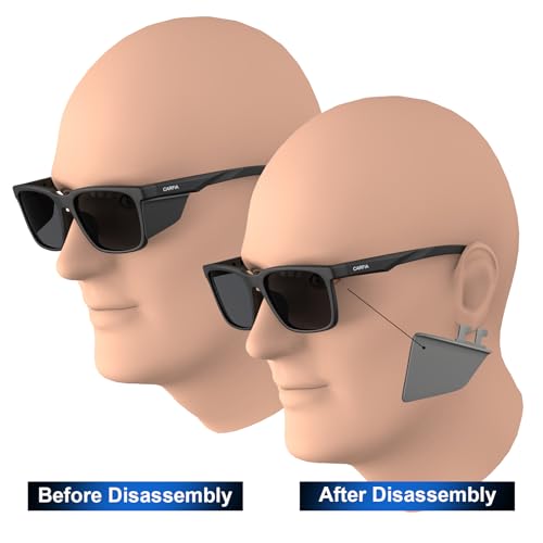 CARFIA Sports Casual Polarized Sunglasses For Men Women With Removable Side Shield, UV 400 Protection CA09214