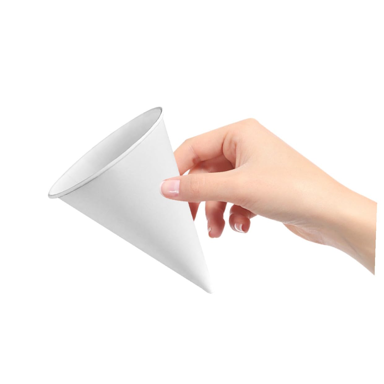 Alipis Bicchiere di Carta Conico Bianco 200 Pezzi, Monouso Leggero | Festa Estiva, Pratico e Perdite, Semplice e Creativo per Bevande e Dessert