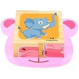 Puzzle portable pour enfants : les enfants peuvent toucher et observer ces blocs pour améliorer leurs capacités cognitives, motrices et sociales. jeu de construction avec des blocs en forme d'animaux