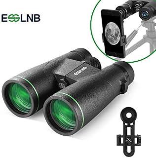 ESSLNB 12X50 Binoculars BAK4 Green Film FMC Waterproof Binoculars with Phone Adapter 22mm