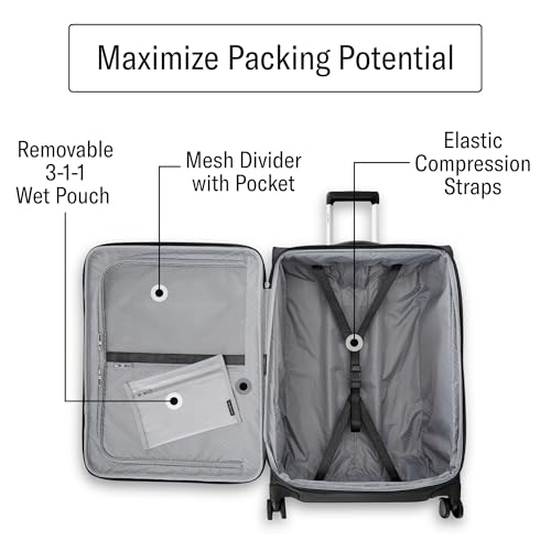 Samsonite UpLIFT Lightweight Softside Carry-On Luggage with Spinner Wheels - Expandable - Airline-Approved, Polyester Soft Suitcase for Ultra Light Travel - Black by Samsonite - Image 3