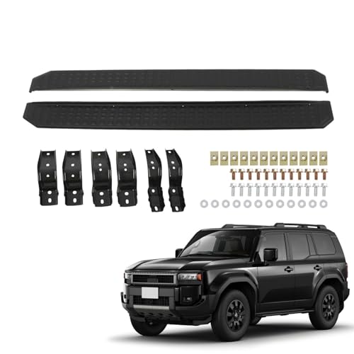 Estribos laterales de aluminio negro para Land Cruiser 2024-2025