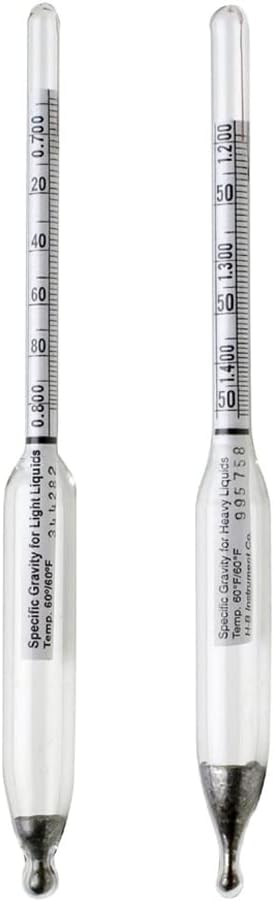 SP Scienceware H-B DURAC 1.000/1.220 Specific Gravity Hydrometer for Liquids Heavier Than Water (B61801-7200)