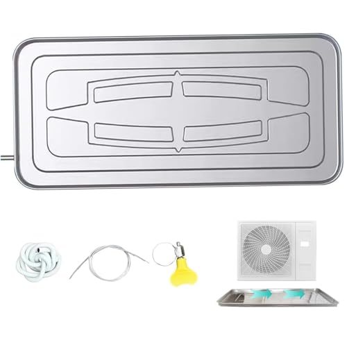Stainless Steel AC Drip Pan 93x44cm with 10m Hose