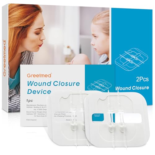 Emergency Wound Closure Strips Zip Stitch Sutures Kit, 2 Pcs Zipstitch Butterfly Bandages Laceration Closure Kit, Quick Clot Wound Closure Device for Wound Care