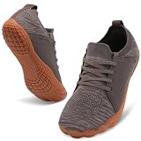 relxfeet Men's Barefoot Trail Running Shoes Zero Drop Minimalist Wide Toe Box Non-Slip Lightweight Cross-Trainer Sneakers for Hiking Gym Walking, Brown 10