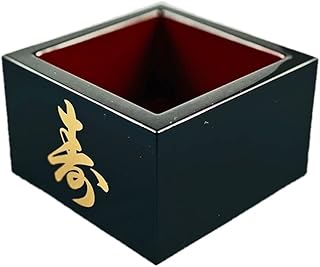 Ichigasho Masu Sake Set, 3.1 x 3.0 inches (78 x 78 mm), DX Ichiwai Trout (Black Tenshu, Kotobuki)