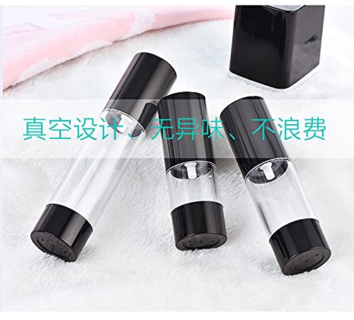 3Pcs/Lot 15Ml 30Ml 50Ml Empty Black Airless Lotion Cream Pump Plastic Container Cosmetic Bottle Dispenser Travel Refillable Containers #TOP7