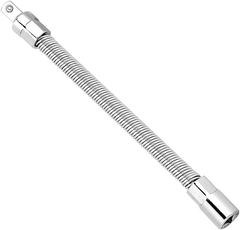 3/8 Inch Flexible Extension Bar Shaft Bit Holder and Connecting Link for Screwdriver Access in Confined Spaces Including Computer Cabinets Electrical Cabinets and Furniture (200mm)