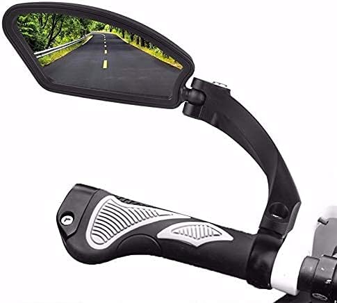 Bike Mirrors ,Bike Handlebar Rear View Mirrors Stainless Steel Folding Adjustable 360° Rotatable Handlebar Bike Mirror for Mountain Road Bike Scooter (Right)