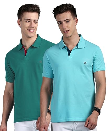 Image of Lux Cozi Men Cotton Solid Regular Fit Polo Shirt