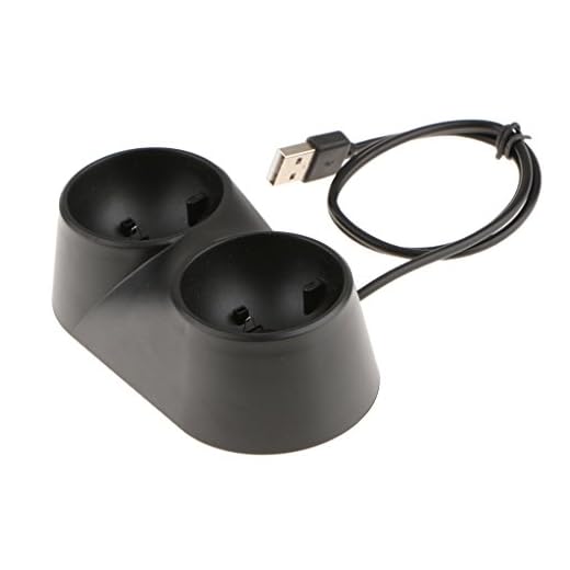 H HILABEE Laddstation för Dual Charger för Sony Playstation PS4 VR PSVR Move