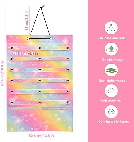 Fahibin Hanging Hair Accessories Organiser, Girls Headband Holder Organizer, Hair Clips Storage Holder, Girls' Hanging Jewellery Organiser for Hair Clips Hair Ties Jewellery Storage Display