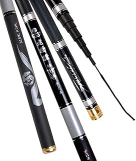 CañAs De Pescar 1/9 Potencia caña de Pesca súper Dura 3.6m-6.3m Accesorios de Pesca de Polo de la Altura de la Carpa del Tapa de la Carpa de Carbono CañA De Pescar