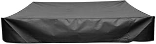 FORLUZ Sandbox Cover, with Drawstring Dust Proof Waterproof Sandpit Cover Outdoor Garden Oxford Cloth Shelter Canopy Toys and Furniture Sandpit Pool Sandbox Cover (Color : Black, Size : 180x180x20cm