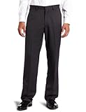 Haggar Mens Textured Stripe Plain Front Pant