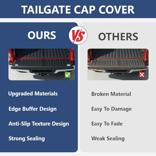 image for PIT66 Textured Tailgate Molding Cap, Fit Ford F150 2004-2008 Styleside
