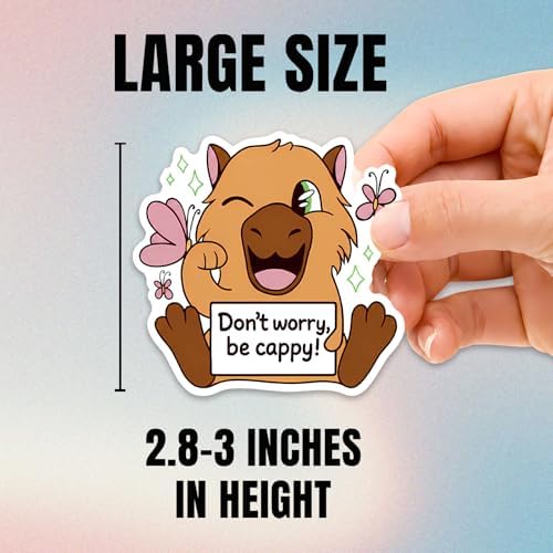 120PCS Positive Affirmation Stickers – Cute Animal & Food Pun Vinyl Decals, Waterproof Funny Motivational Stickers for Water Bottles, Phones, Laptops, Journals, Scrapbooks, No Duplicates (2.8–3 Inch) — view 6