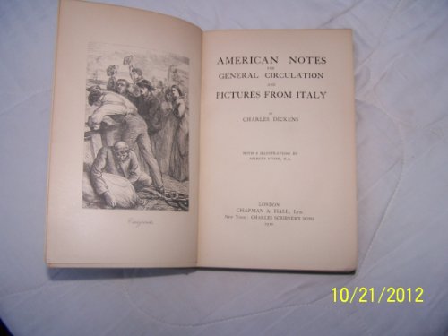 American Notes for General Circulation; and Pic... B000P05P2I Book Cover
